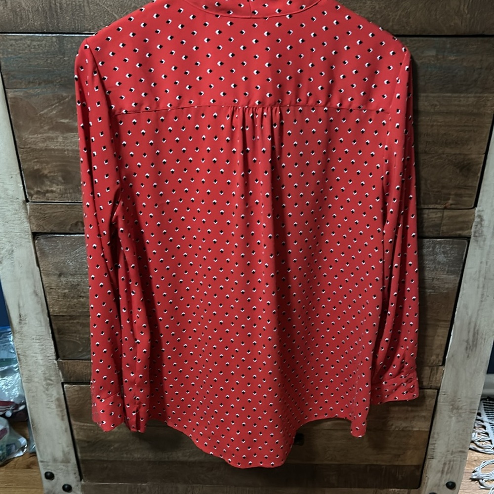 Rachel Zoe Long Sleeve Blouse With Neck Tie - Size L - Picture 4 of 7